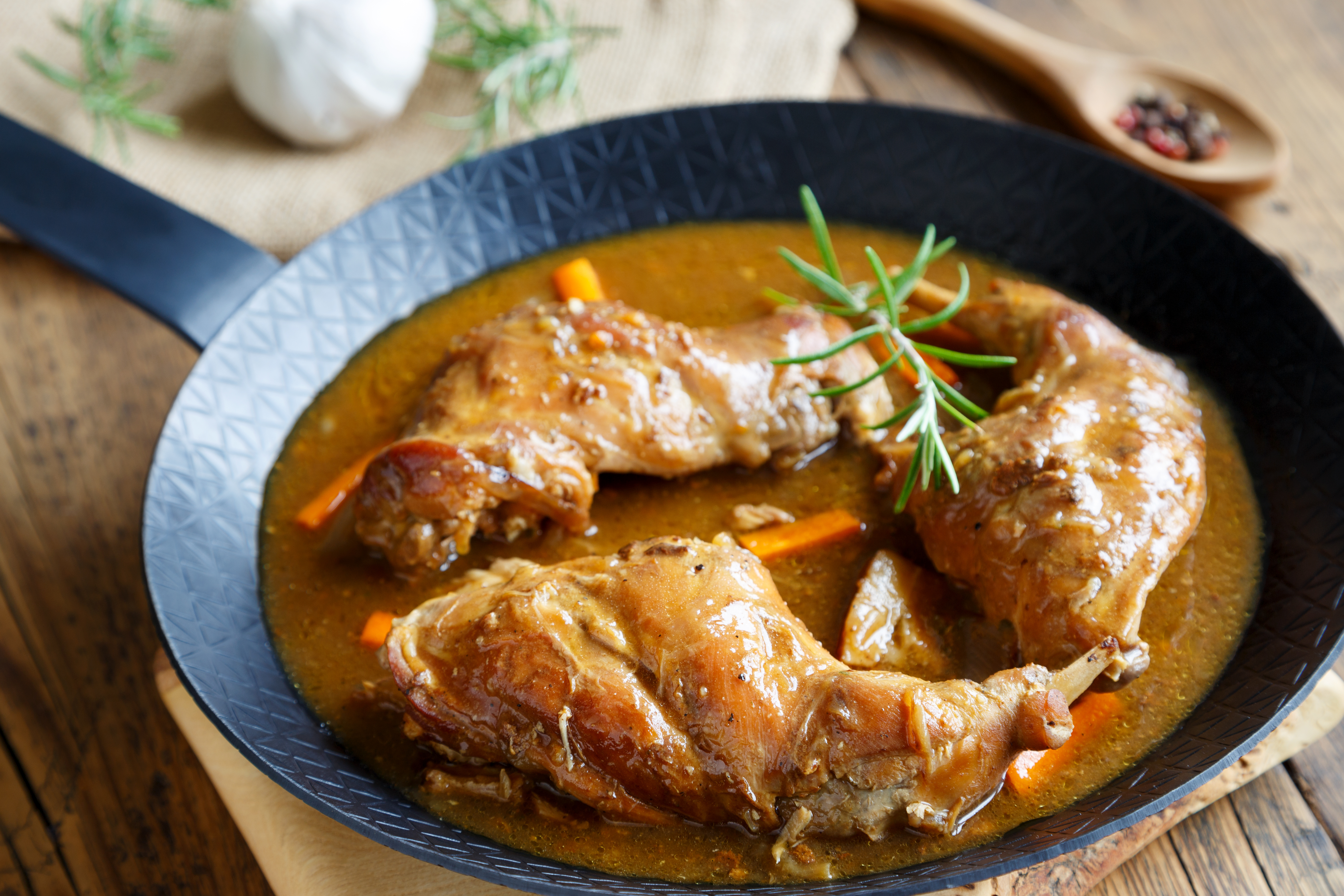 Orval trifft auf geschmortes Kaninchen